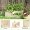 imageGiantex UShaped Raised Garden Bed Wood Raised Garden Planter Box for Vegetables and Flowers Easy Assembly Garden Container for Backyard Patio Balcony 925quot Lx95 Wx11 H43Lx35Wx145H