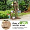 imageGiantex Wood Plant Stand with Windmill 5 Tier Multiple Flower Pot Holder Display Shelf for Home Patio Garden Living Room Outdoor Indoor Plant Display Rack 5 Tiers Accommodate for 69 Flowerpots