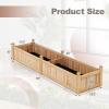 imageGiantex Wood Raised Garden Bed 46quotx24quotx16quot Rectangular Planter Box wDrainage Holes for Growing Vegetables Flowers Herbs Fruits Easy Assembly Outdoor Planting Bed for Backyard Garden LawnNatural