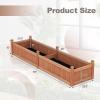 imageGiantex Wood Raised Garden Bed 46quotx24quotx16quot Rectangular Planter Box wDrainage Holes for Growing Vegetables Flowers Herbs Fruits Easy Assembly Outdoor Planting Bed for Backyard Garden LawnBrown