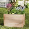 imageGiantex Wood Raised Garden Bed 475quotx475quotx245quot Elevated Planter Box wOpenEnded Base for DeepRooted Plant Vegetable Fruit Flower Outdoor Solid Wood Planter for Patio Backyard2