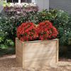imageGiantex Wood Raised Garden Bed 475quotx475quotx245quot Elevated Planter Box wOpenEnded Base for DeepRooted Plant Vegetable Fruit Flower Outdoor Solid Wood Planter for Patio Backyard1