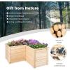 imageGiantex Wood Raised Garden Bed 475quotx475quotx245quot Elevated Planter Box wOpenEnded Base for DeepRooted Plant Vegetable Fruit Flower Outdoor Solid Wood Planter for Patio Backyard1