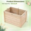 imageGiantex Wood Raised Garden Bed 475quotx475quotx245quot Elevated Planter Box wOpenEnded Base for DeepRooted Plant Vegetable Fruit Flower Outdoor Solid Wood Planter for Patio Backyard2
