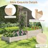 imageGiantex Wooden Raised Garden Bed Rectangular Planter Box for Vegetables Fruits Flowers Herbs 48quot Lx24 Wx10 H Outdoor Elevated Planting Bed for Garden Backyard Lawn Patio87x25x52