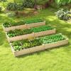 imageGiantex Wooden Raised Garden Bed Rectangular Planter Box for Vegetables Fruits Flowers Herbs 48quot Lx24 Wx10 H Outdoor Elevated Planting Bed for Garden Backyard Lawn Patio90x25x10