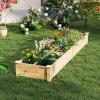 imageGiantex Wooden Raised Garden Bed Rectangular Planter Box for Vegetables Fruits Flowers Herbs 48quot Lx24 Wx10 H Outdoor Elevated Planting Bed for Garden Backyard Lawn Patio90x25x10