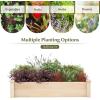 imageGiantex Wooden Raised Garden Bed Rectangular Planter Box for Vegetables Fruits Flowers Herbs 48quot Lx24 Wx10 H Outdoor Elevated Planting Bed for Garden Backyard Lawn Patio48x24x10