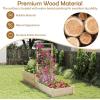 imageGiantex Wooden Raised Garden Bed Rectangular Planter Box for Vegetables Fruits Flowers Herbs 48quot Lx24 Wx10 H Outdoor Elevated Planting Bed for Garden Backyard Lawn Patio87x25x52