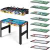 imageGiantex 12in1 Multi Game Table 48 Inch Combination Game Tables with Foosball Hockey Ping Pong Pool Chess Bowling Checkers Shuffleboard Combo Game Table Set for Adults