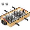 imageGiantex 20 Inch Foosball Table  Tabletop Football Table wLED Lights Realistic Players ampamp 2 Balls Wooden Soccer Game Table for Kids Adults Mini Foosball Table for Party Game Room Family Night
