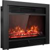 imageGiantex 285quot Electric Fireplace Insert Wall RecessedMounted Freestanding Fireplace with Remote Control 3 Color Adjustable Flames 2 Modes Heat 8 H Timer 5 Brightness Settings 7501500W Heater285inches