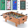 imageGiantex 4in1 Multi Game Table Combo Foosball Game Table Top wBilliards Ping Pong Push Hockey for Home Game Room Family Night ampamp Arcade Wood Combination Game Table Set for Adults