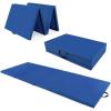 imageGiantex 4x10x 2quot Gymnastics Mat 4Panel Folding Aerobics Exercise Mat wHook ampamp Loop Fastener Carrying Handle Portable Tumbling Mat for Stretching Yoga Cheerleading Martial ArtsBlue
