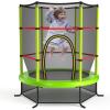 imageGiantex 55 Mini Kids Trampoline With Safety Enclosure Net ASTM Approved NoGap Safe Design Easy to Assemble 46 Ft Outdoor Indoor Small ToddlerGreen