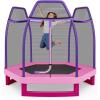 imageGiantex 7 Ft Trampoline for Kids Heavy Duty Steel Frame Small Mini Toddler Trampoline Great Gifts for Boys Girls Outdoor Indoor Kids Trampoline with Net for Age 38PurplePink
