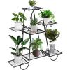 imageGiantex 7 Tiers Metal Plant Stand Flower Pots Holder Plant Display Rack for Patio Garden Balcony Home Indoor Outdoor Storage Shelf Decorative Planter Vertical Flowerpot Holder 7 Tier7 Tier