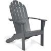 imageGiantex Adirondack Chair Acacia Wood Outdoor Chairs with 350 lbs Weight Capacity Weather Resistant Lounge Armchair for Yard Patio Garden Poolside Balcony Deck Fire Pit Chairs GrayGrey