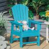 imageGiantex Adirondack Chair Kids HDPE Patio Lawn Chair with Ergonomic Backrest for Deck Porch Backyard Poolside Indoor Weather Resistance Toddler Outdoor Chair 4 TurquoiseTurquoise