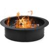 imageGiantex Fire Ring Heavy Duty Thick Solid Steel Fire Pit Liner 36Inch Outer30Inch Inner Diameter DIY Fire Pit Rim Above or InGround for Outdoor Patio Backyard