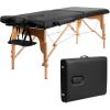 imageGiantex Folding Massage Table Lash Bed 84 Professional Massage Bed 2 Fold with Facial Cradle ampamp Carry Case Spa Facial Tattoo Beds BlackBlack