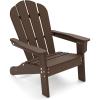 imageGiantex HDPE Kids Adirondack Chair  AllWeather Lawn Toddler Chair with Ergonomic Design Childrens Outdoor Chair for Toddlers Ages 38 Kids Patio Furniture for Deck Garden 1 PinkBrown