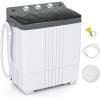 imageGiantex Portable Washing Machine 20lbs Capacity 12lbs Washer and 8lbs Spinner Compact for Apartment RV Gray ampamp White GX20313PEGreyWhite