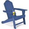 imageGiantex Set of 4 Adirondack Chair Outdoor Fire Pit Chairs HDPE Weather Resistant Patio Chair for CampfireDeck Garden Yard Lawn Furniture Porch and Lawn Seating Composite ChairsNavy