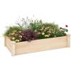 imageGiantex Wooden Raised Garden Bed Rectangular Planter Box for Vegetables Fruits Flowers Herbs 48quot Lx24 Wx10 H Outdoor Elevated Planting Bed for Garden Backyard Lawn Patio48x24x10
