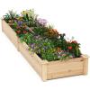 imageGiantex Wooden Raised Garden Bed Rectangular Planter Box for Vegetables Fruits Flowers Herbs 48quot Lx24 Wx10 H Outdoor Elevated Planting Bed for Garden Backyard Lawn Patio90x25x10