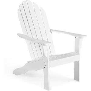 imageGiantex Adirondack Chair Acacia Wood Outdoor Chairs with 350 lbs Weight Capacity Weather Resistant Lounge Armchair for Yard Patio Garden Poolside Balcony Deck Fire Pit Chairs GrayWhite