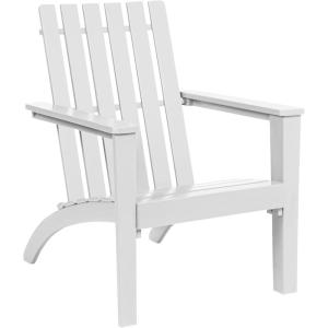 imageGiantex Adirondack Chair Set of 4 Acacia Wood Outdoor Chairs 350 lbs Weight Capacity Weather Resistant Campfire Chairs for Lawn Seating Garden Poolside Balcony Patio LoungerWhite