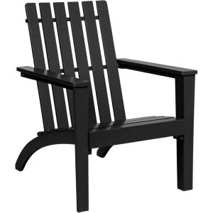 imageGiantex Adirondack Chair Set of 4 Acacia Wood Outdoor Chairs 350 lbs Weight Capacity Weather Resistant Campfire Chairs for Lawn Seating Garden Poolside Balcony Patio LoungerBlack