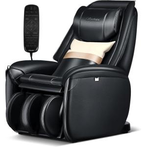 imageGiantex Full Body Massage Chair Zero Gravity SL Track Electric Recliner with Reversible Footrest Back Heater Wheels ampamp Pillow Shoulder Detection Calf Airbag No Installation Free Indoor DeliveryBlack
