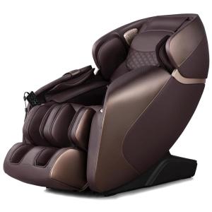 imageGiantex Full Body Massage Chair Zero Gravity Shiatsu Massage Recliner with SL Track Voice Control Heat Foot Roller Thai Yoga Stretch Airbags 12 Auto Modes 5 Manual Modes Free Indoor DeliveryBrown