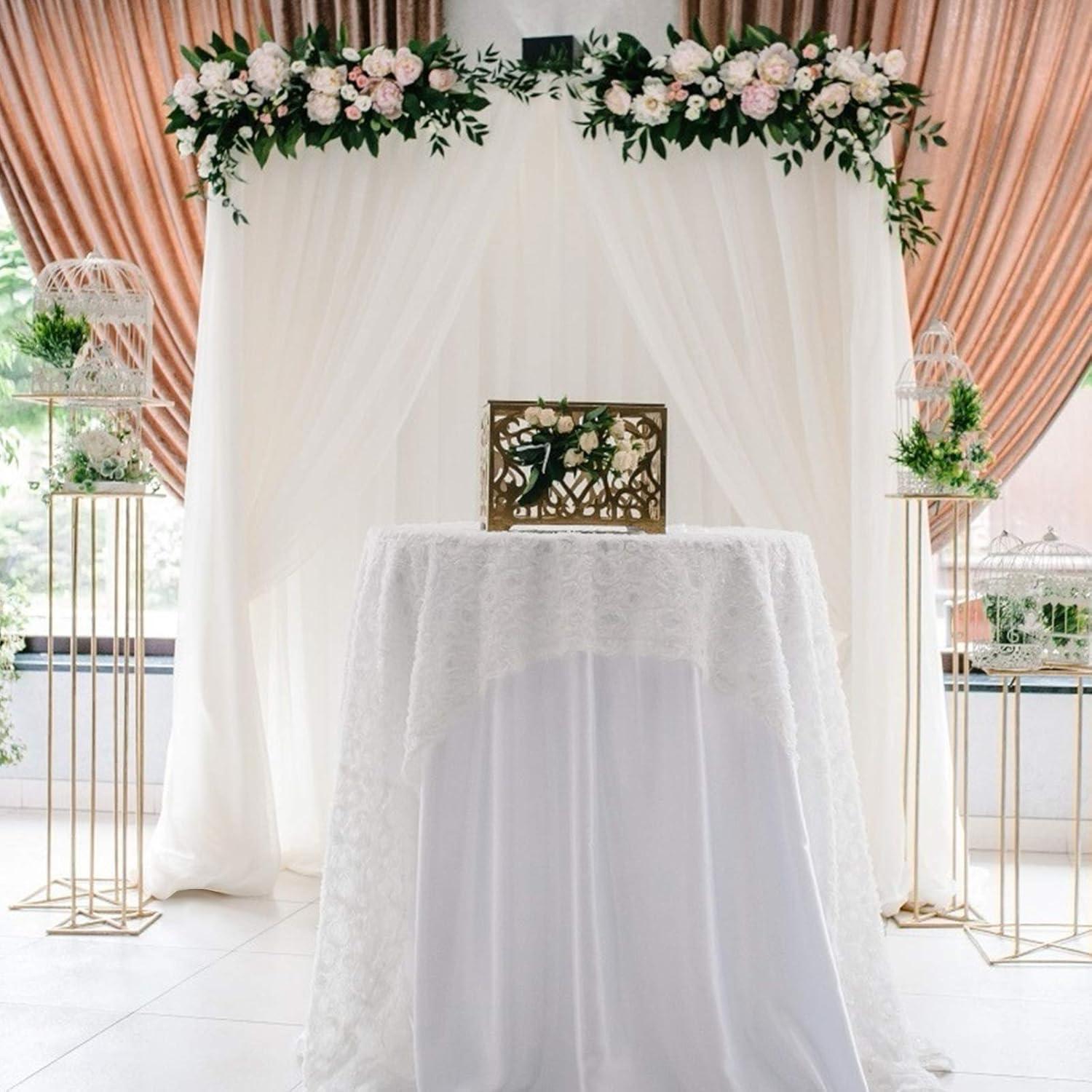 imageGiantex Metal Garden Arch Wedding Arbor for Ceremony Pergola Garden Trellis for Various Climbing Plant Bridal Party Decoration Arbor for Outdoor Lawn Backyard