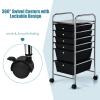 image6Drawer Rolling Storage Cart Multifunctional Storage Organizer Cart with Wheels Mobile Utility Cart for Home Office Garage Tools Black