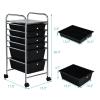 image6Drawer Rolling Storage Cart Multifunctional Storage Organizer Cart with Wheels Mobile Utility Cart for Home Office Garage Tools Black