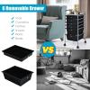 image6Drawer Rolling Storage Cart Multifunctional Storage Organizer Cart with Wheels Mobile Utility Cart for Home Office Garage Tools Black