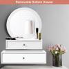 imageCHARMAID 2in1 Vanity Mirror with 2 Removable Drawers Vanity Mirror Wall Mount or Placed on Table Top Floating Vanity Shelf with Drawers Bathroom Vanity Over Sink Modern Bathroom VanityNo Light