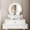 imageCHARMAID 2in1 Vanity Mirror with 2 Removable Drawers Vanity Mirror Wall Mount or Placed on Table Top Floating Vanity Shelf with Drawers Bathroom Vanity Over Sink Modern Bathroom VanityWith Light