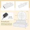 imageCHARMAID 2in1 Vanity Mirror with 2 Removable Drawers Vanity Mirror Wall Mount or Placed on Table Top Floating Vanity Shelf with Drawers Bathroom Vanity Over Sink Modern Bathroom VanityWith Light