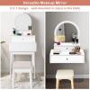 imageCHARMAID 2in1 Vanity Mirror with 2 Removable Drawers Vanity Mirror Wall Mount or Placed on Table Top Floating Vanity Shelf with Drawers Bathroom Vanity Over Sink Modern Bathroom VanityNo Light