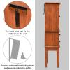 imageCHARMAID Standing Jewelry Armoire Cabinet Jewelry Boxes Top Flip Makeup Mirror ampamp 6 Drawers 2 Side Doors 6 Necklace Hooks Large Top Storage Compartments Jewelry Cabinet HoneyHoney