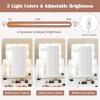 imageCHARMAID Vanity Desk with Mirror and Lights Makeup Vanity Table with 5 Storage Drawers 3 Color Lighting Modes Adjustable Brightness Modern Bedroom Dressing Table with Vanity Stool EspressoWhite
