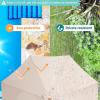 imageGiantex 10FT Patio Umbrella Outdoor Table Market Umbrella with 8 Bamboo Ribs Pulley Lift and Ventilation Hole Outdoor Sunshade Umbrella for Poolside Backyard BeachBeige
