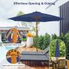 imageGiantex 10FT Patio Umbrella Outdoor Table Market Umbrella with 8 Bamboo Ribs Pulley Lift and Ventilation Hole Outdoor Sunshade Umbrella for Poolside Backyard BeachNavy