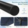 imageGiantex 13ft Large Patio Umbrella with Base DoubleSided Outdoor Umbrella with Crank Handle Umbrella Base Stand with 2 Sandbags 12 Metal Ribs Market Umbrellas for Garden Poolside DeckNavy