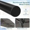 imageGiantex 13ft Large Patio Umbrella with Base DoubleSided Outdoor Umbrella with Crank Handle Umbrella Base Stand with 2 Sandbags 12 Metal Ribs Market Umbrellas for Garden Poolside DeckGray