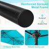 imageGiantex 13ft Large Patio Umbrella with Base DoubleSided Outdoor Umbrella with Crank Handle Umbrella Base Stand with 2 Sandbags 12 Metal Ribs Market Umbrellas for Garden Poolside DeckTurquoise